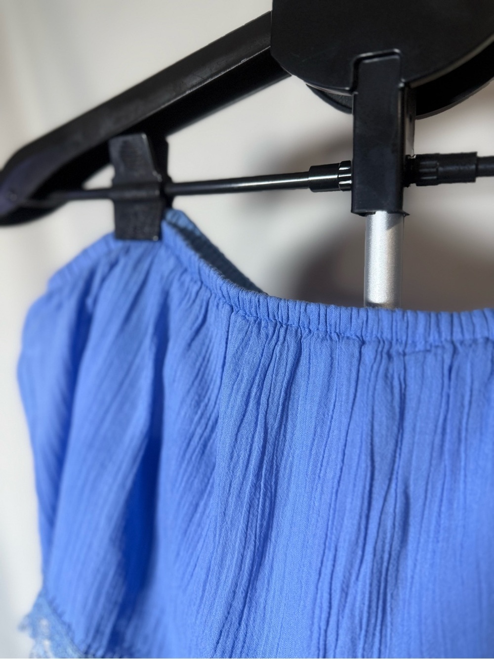 Express Light Blue Elastic Neck Sundress - Picture 6 of 7
